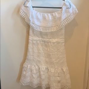 Endless Rose White Lace Off Shoulder Dress